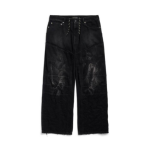 Balenciaga Black Oversized Denim Pants